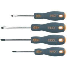 Набор отверток 5,0x75 мм, 6,0x100 мм, H1x75 мм, PH2x100 мм Neo Tools 04-204