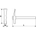 Молоток-кирочка Topex 700 г 02A675