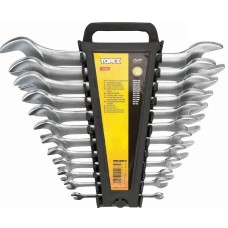 Ключі ріжкові двосторонні, сталь CrV, 12 пр Topex 35D657 Ключі ріжкові двосторонні, сталь CrV, 12 пр Topex 35D657
