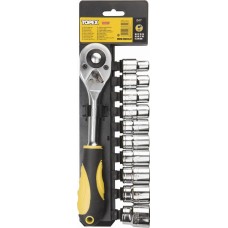 Набір змінних головок з тріскачкою 11 од. Topex 38D652 Набір змінних головок з тріскачкою 11 од. Topex 38D652