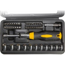 Змінні наконечники, шестигранні головки набір 46 шт. Topex 39D524 Змінні наконечники, шестигранні головки набір 46 шт. Topex 39D524