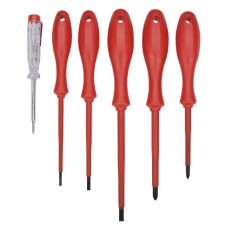 Набір діелектричних викруток 6 шт з тестером Topex 39D155 Набір діелектричних викруток 6 шт з тестером Topex 39D155