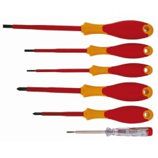 Набір діелектричних викруток 6 шт з тестером Topex 39D150 Набір діелектричних викруток 6 шт з тестером Topex 39D150