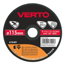 Диск відрізний Verto 115 x 1.0 x 22.2 мм 61H404 Диск відрізний Verto 115 x 1.0 x 22.2 мм 61H404